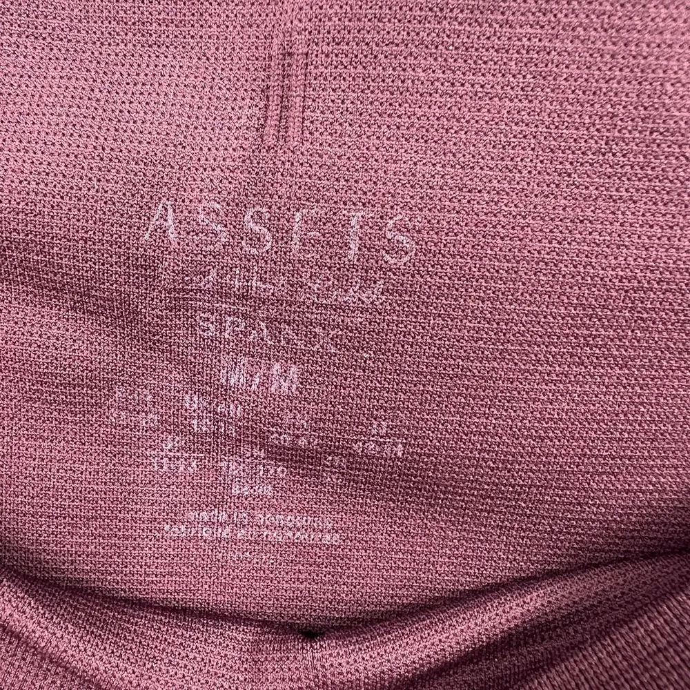 Assets by Spanx leggings women plum stretch moto pull on ankle pants size medium - Image 2