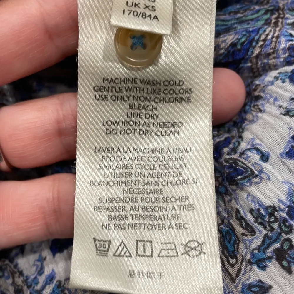 ANTHROPOLOGIE Pilcro The Tavi Buttondown Blouse XS - Image 9