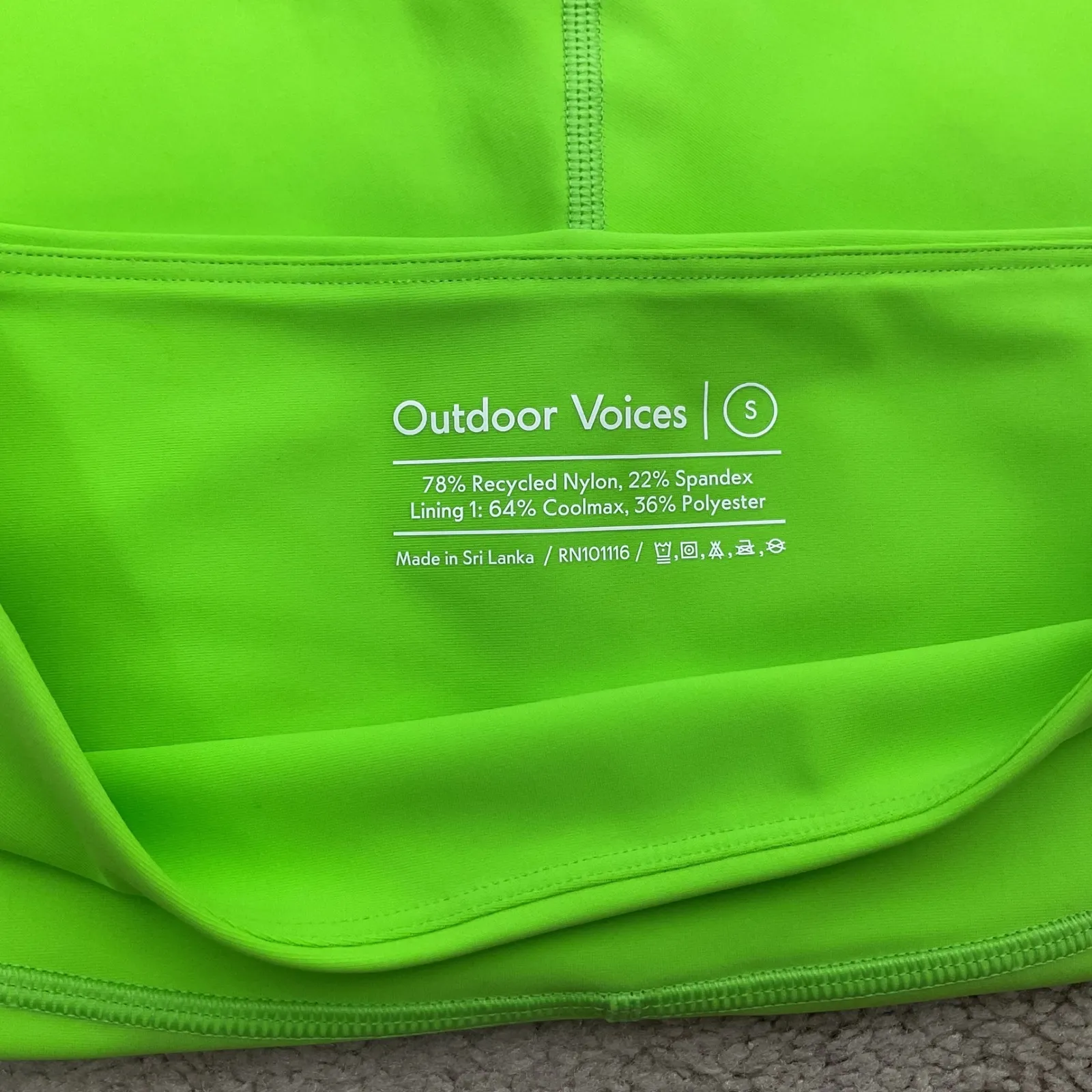 Outdoor Voices Splashknit Grasshopper Shorts Womens Activewear Athletic Small - Image 5