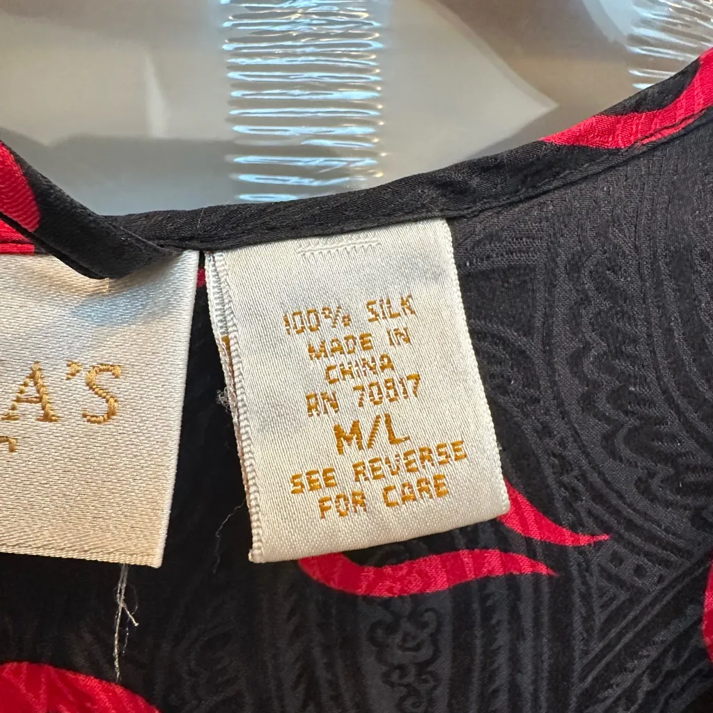 Vintage Victoria’s Secret Gold Label 80’s 90’s Y2K Silk Heart Robe Kimono Size L - Image 12