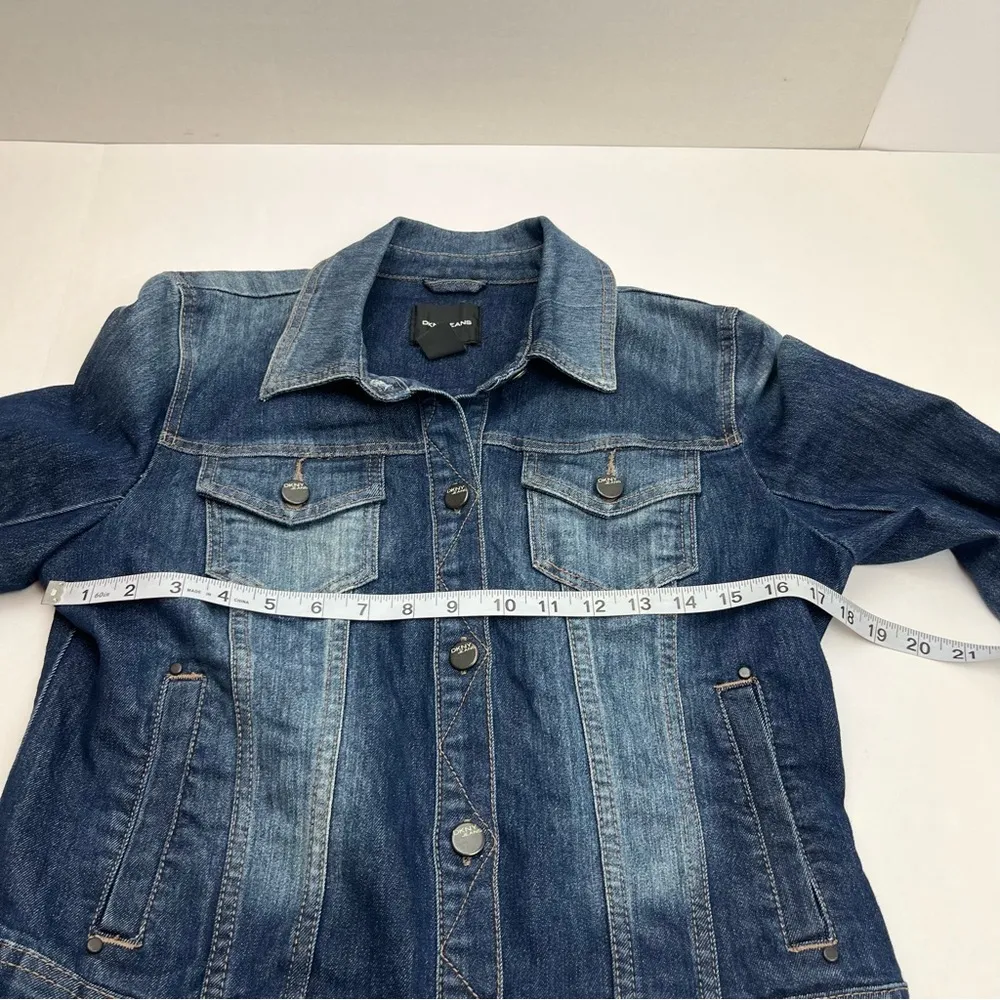 DKNY Jeans Blue Jean Denim Jacket Womens SZ Medium Button Western Outdoor Preppy - Image 6