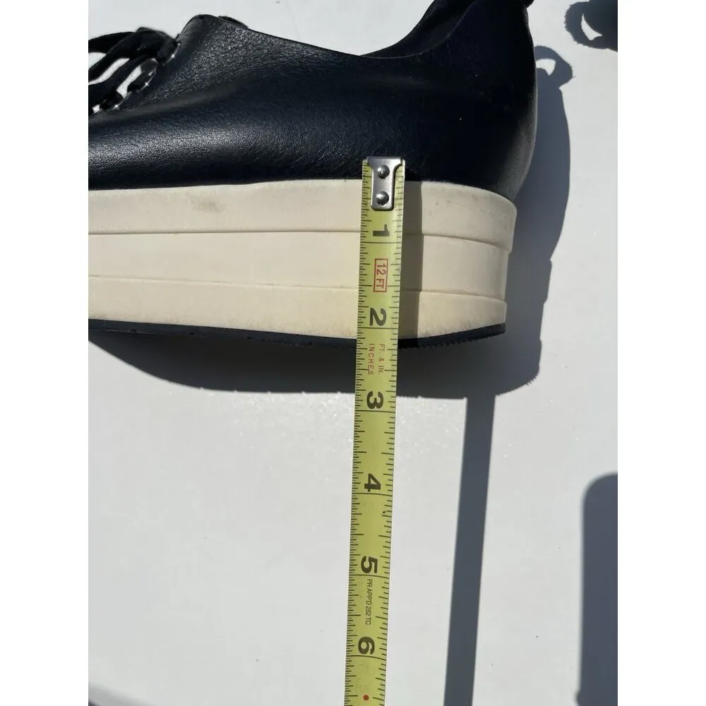 J Slides Womens Size 10 West Beige Black Leather Platform Lace - Image 12