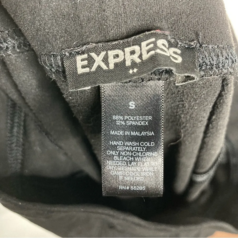 Express factory slim black pointe pants size small - Image 5