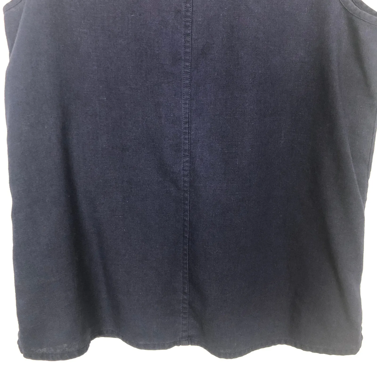 St Michael Marks & Spencer Linen Blend Blue Top Size 38 Size M - Image 4