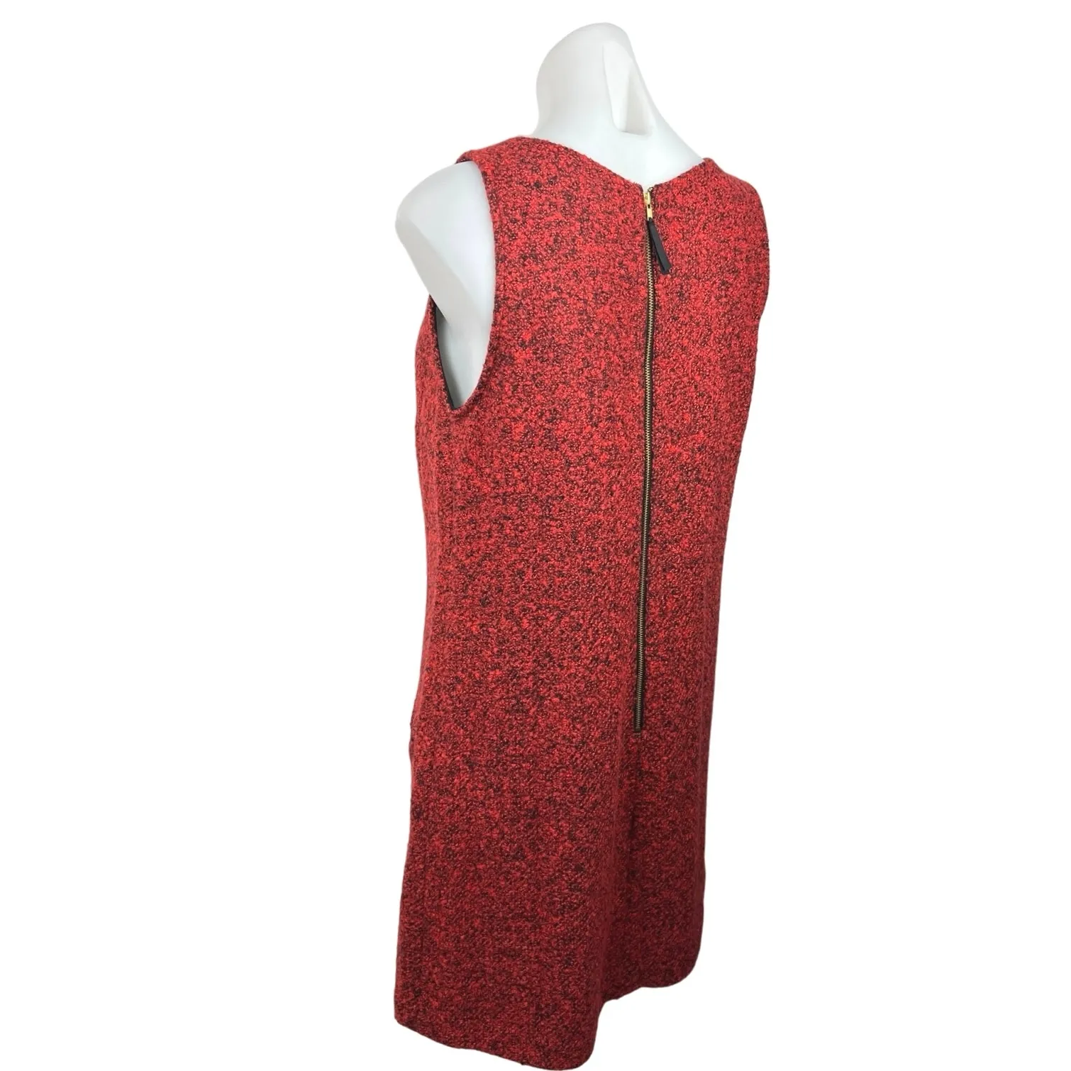 Ann Taylor LOFT Women's Red Scoop Neck Sleeveless Mini Tank Sheath Dress Size 8 - Image 2