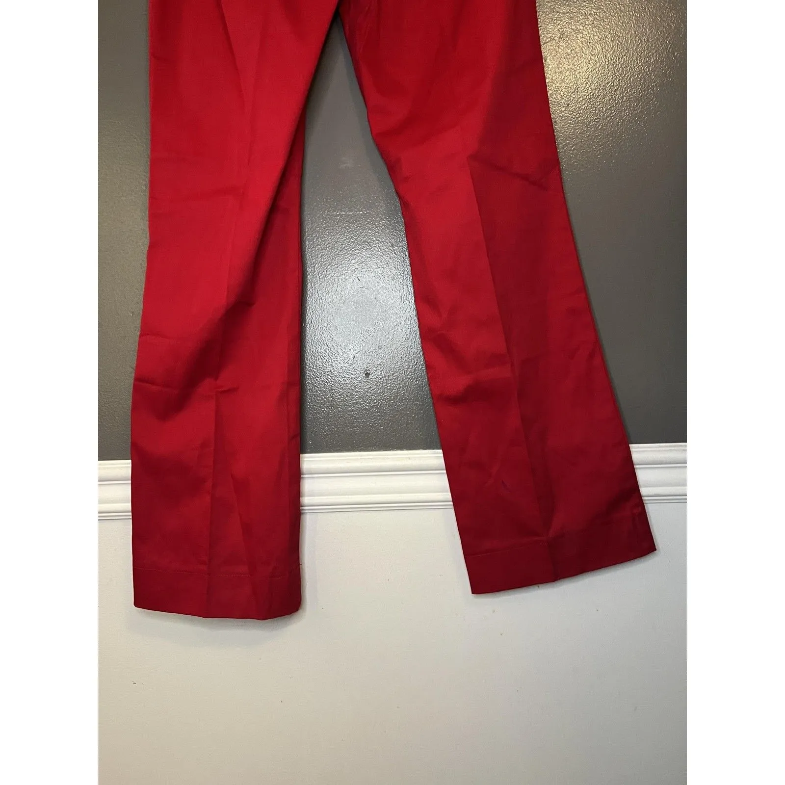 Dickies Girl Pants Womens 13 Red Bull Pant Mid Rise Boot Cut 33 Inseam NHH1011 - Image 6