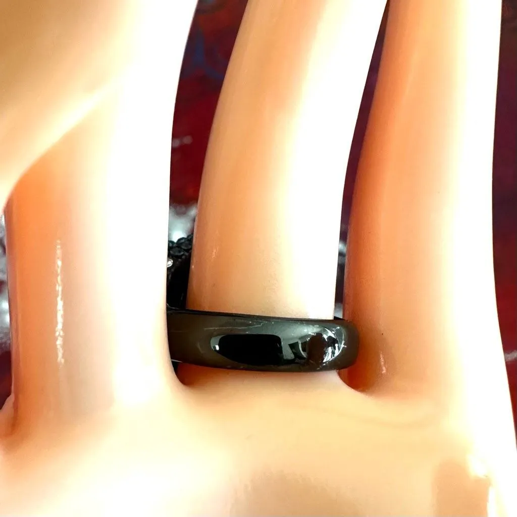 Akkad Bold Blue Crystal Statement Ring - Image 4