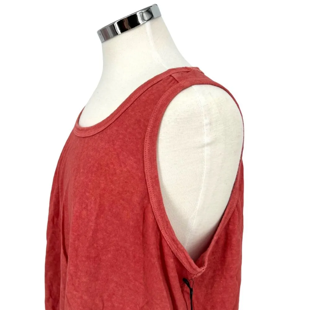 Mohnton Made Washed Look Hemp Cotton Tank Top Bright Madder Red Size 1X NWT - Image 4