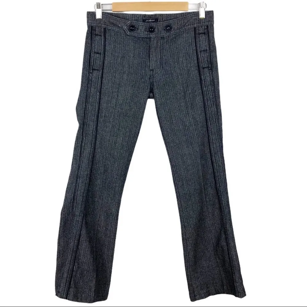 7 for All Mankind Nico Wide Leg Herringbone Trousers Pants Size 27 low rise y2k - Image 2