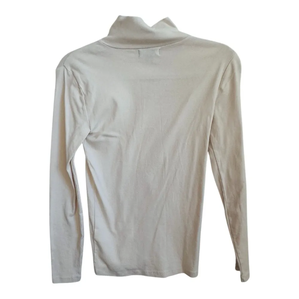 J.Crew Women's Solid Rib Button Long Sleeve Shirt Ivory Size XS - Image 3