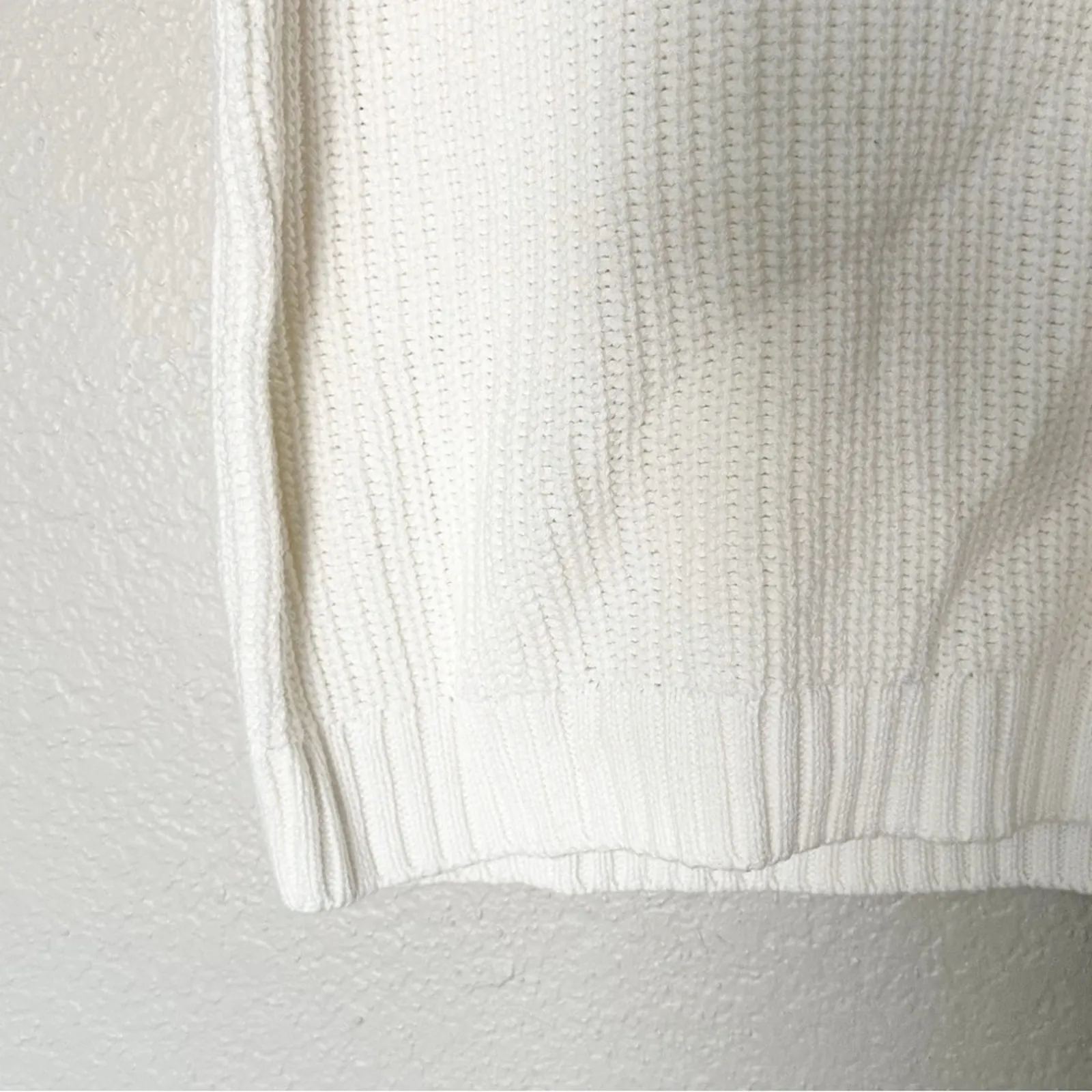 J. Crew Factory Womens‎ Sweater Vest Cotton Ivory Size Large White - Image 6