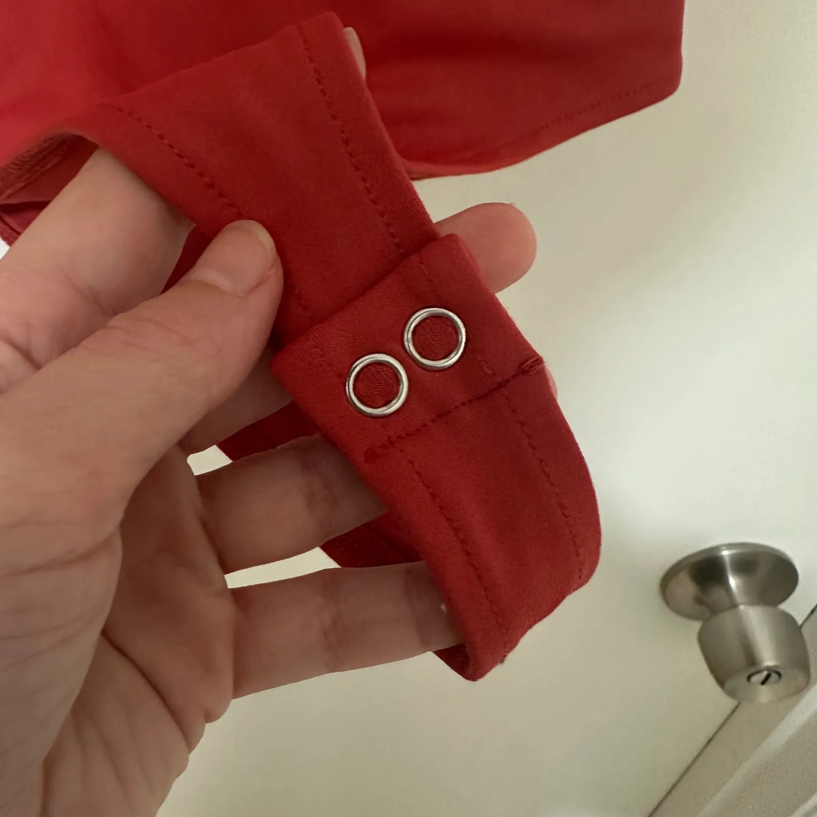 REORIA | NWT Women's Casual Pink Square Neck Snap Closure Thong Bodysuit, Size S - Image 6