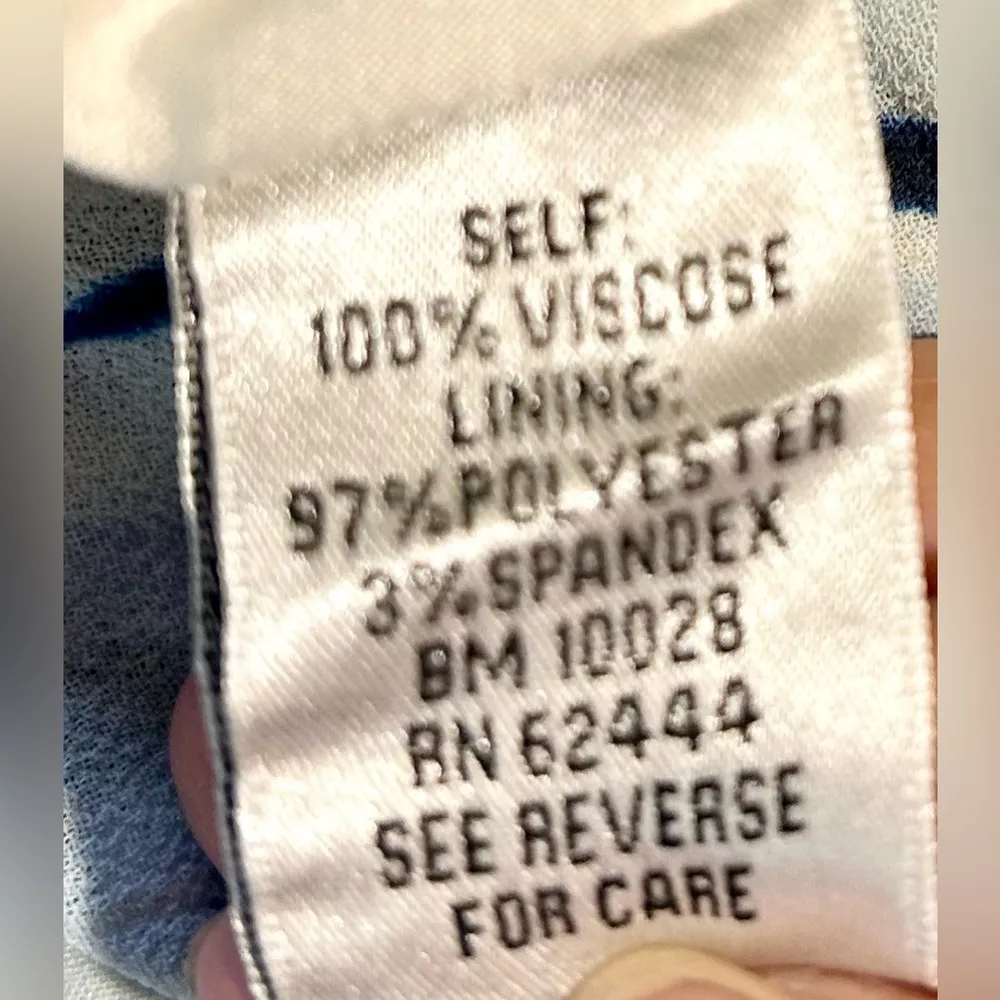 NICOLE MILLER  ARTELIER Sailcloth Striped Self Tie Waist Mini Dress Sz 2 - Image 12