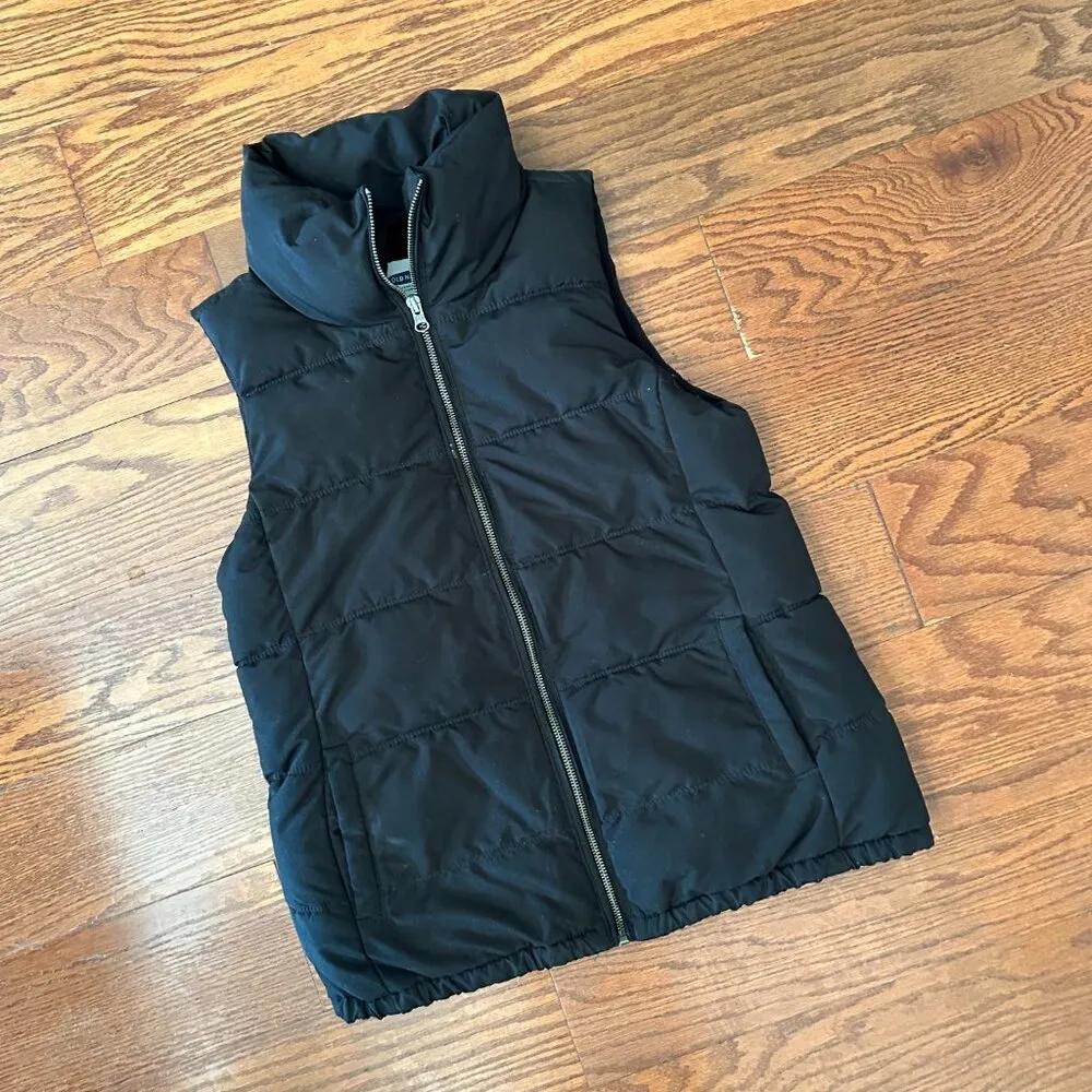 Old Navy Fleece Lined Waist Length High Neck Vest Size Small Gorpcore Full Zip - Image 3