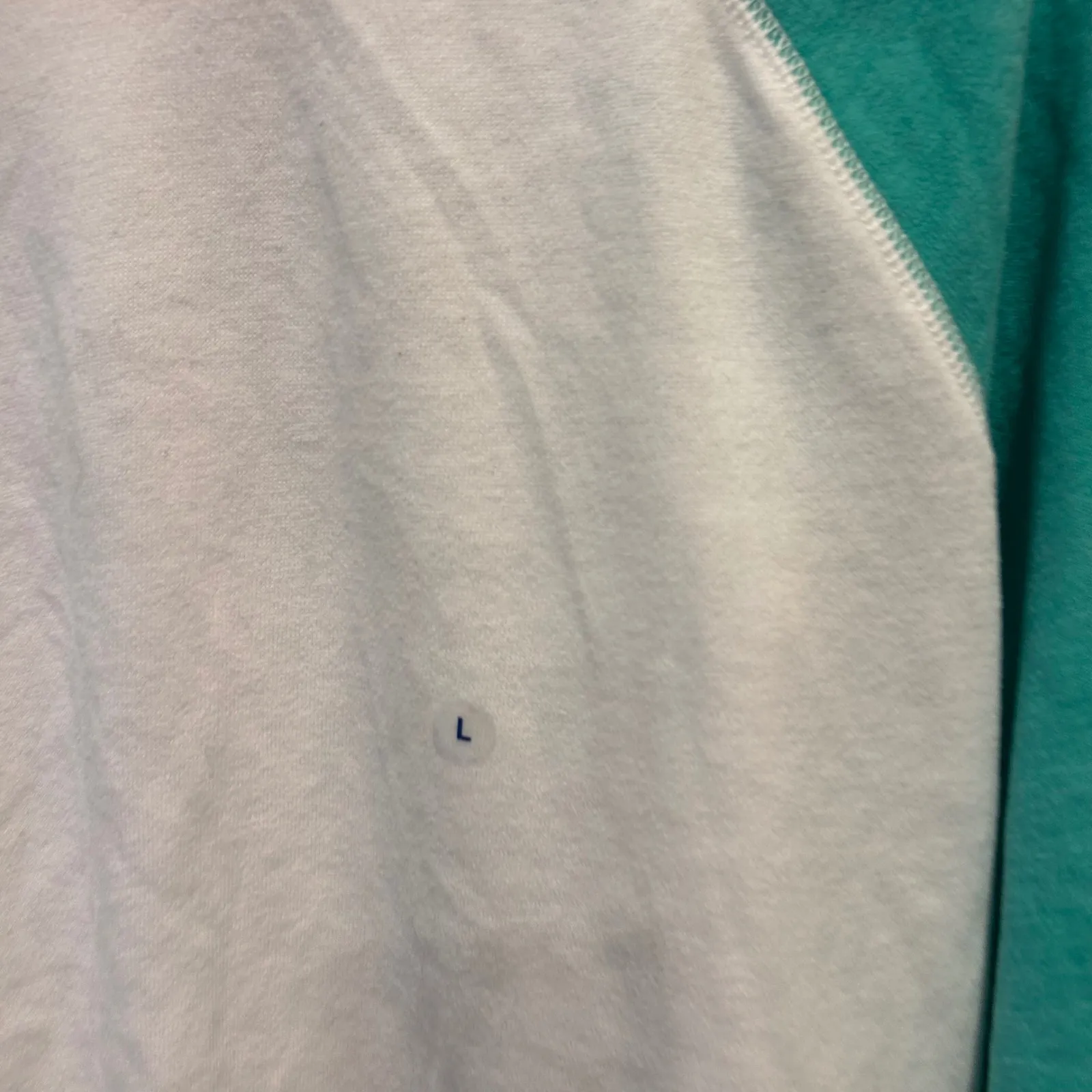 NWT Aerie Womens Sweatshirt L Sleeve‎ Colorblock White Green Orange Large - Image 4