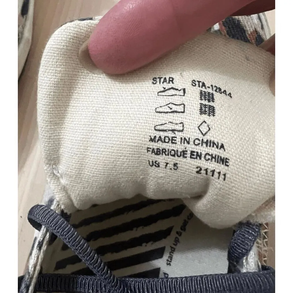 Taos Women STAR Animal Safari Print Canvas Fashion Sneakers Size 7.5 Grey Brown Gray - Image 8