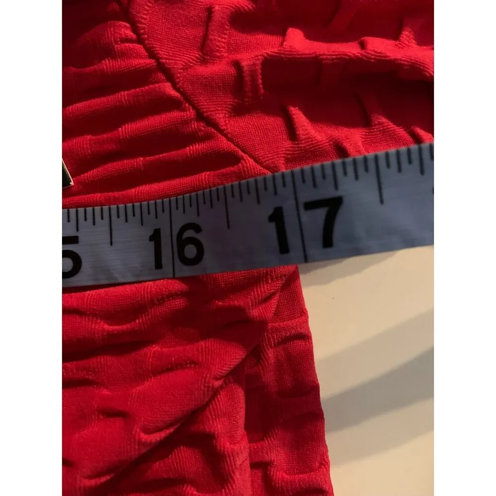 NWT Born Primitive Summit Crop Top Texture Stretch Women Large Red Lifting Shirt - Image 5