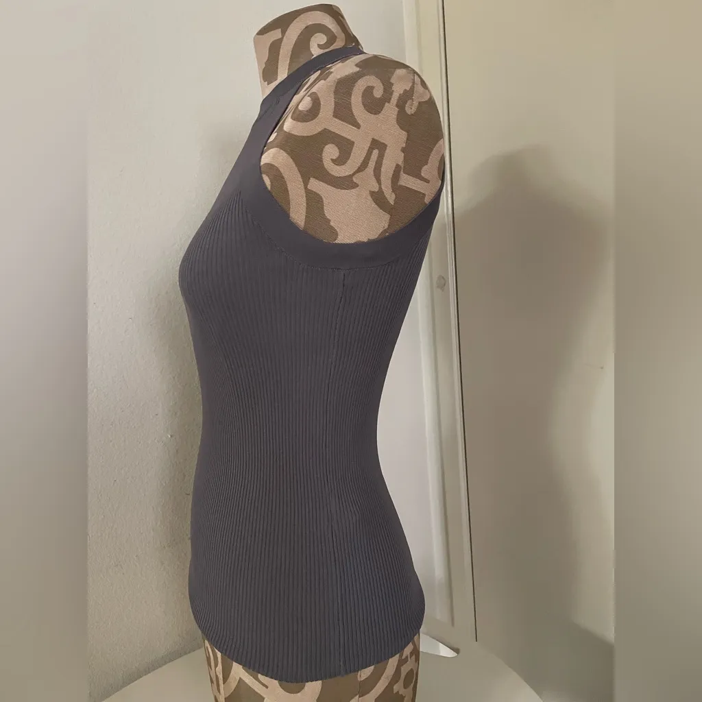 ZARA Fine Knit Halter Top Steel Gray Size S - Image 2