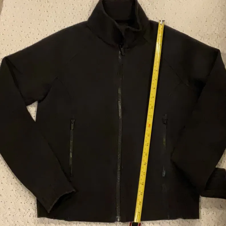 lululemon WOMENS 6 FULL ZIPPER athletica Black Sweatshirt STRECHY - Image 2