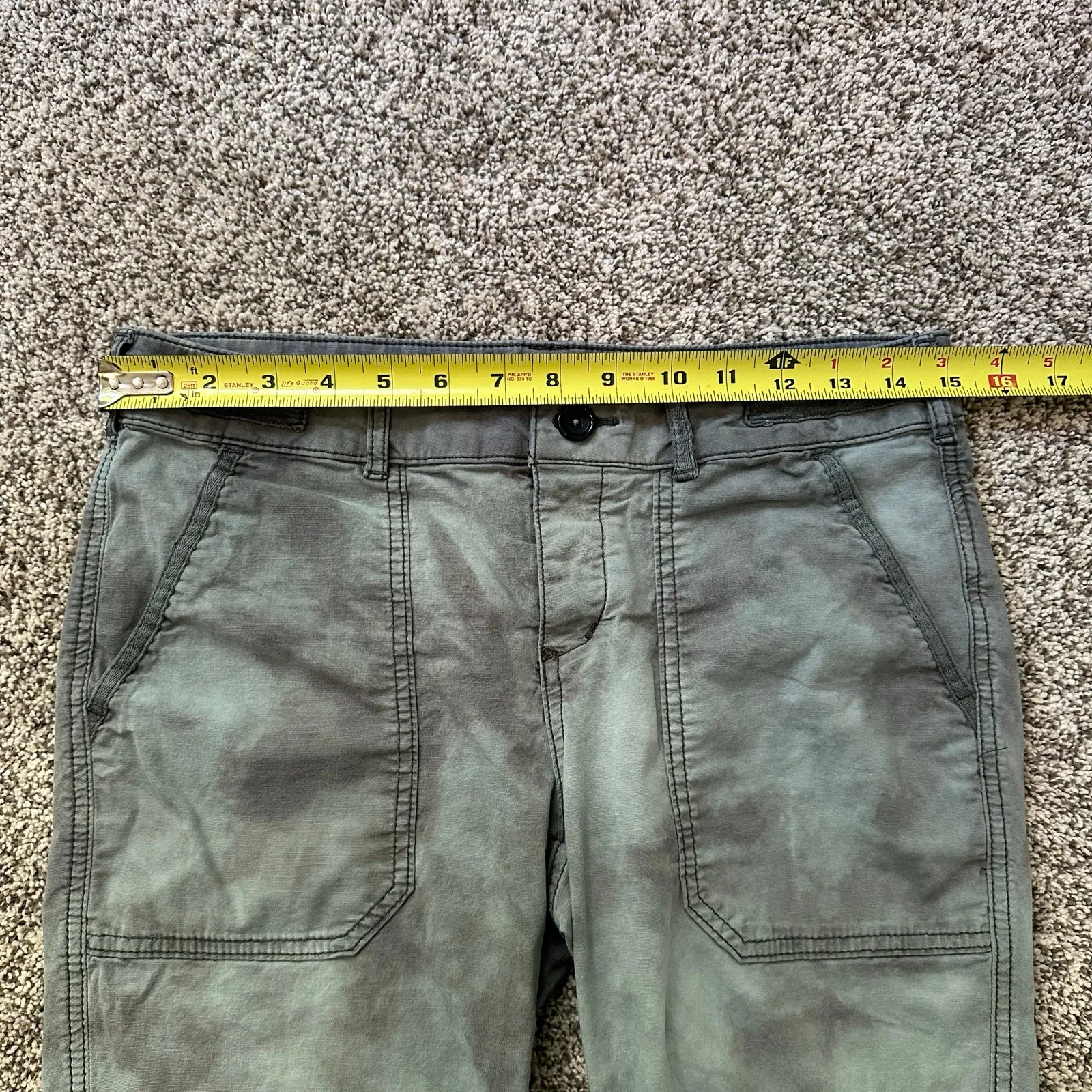 Hei Hei Anthropologie gray tie-dye cargo straight-leg pants size 26 - Image 10