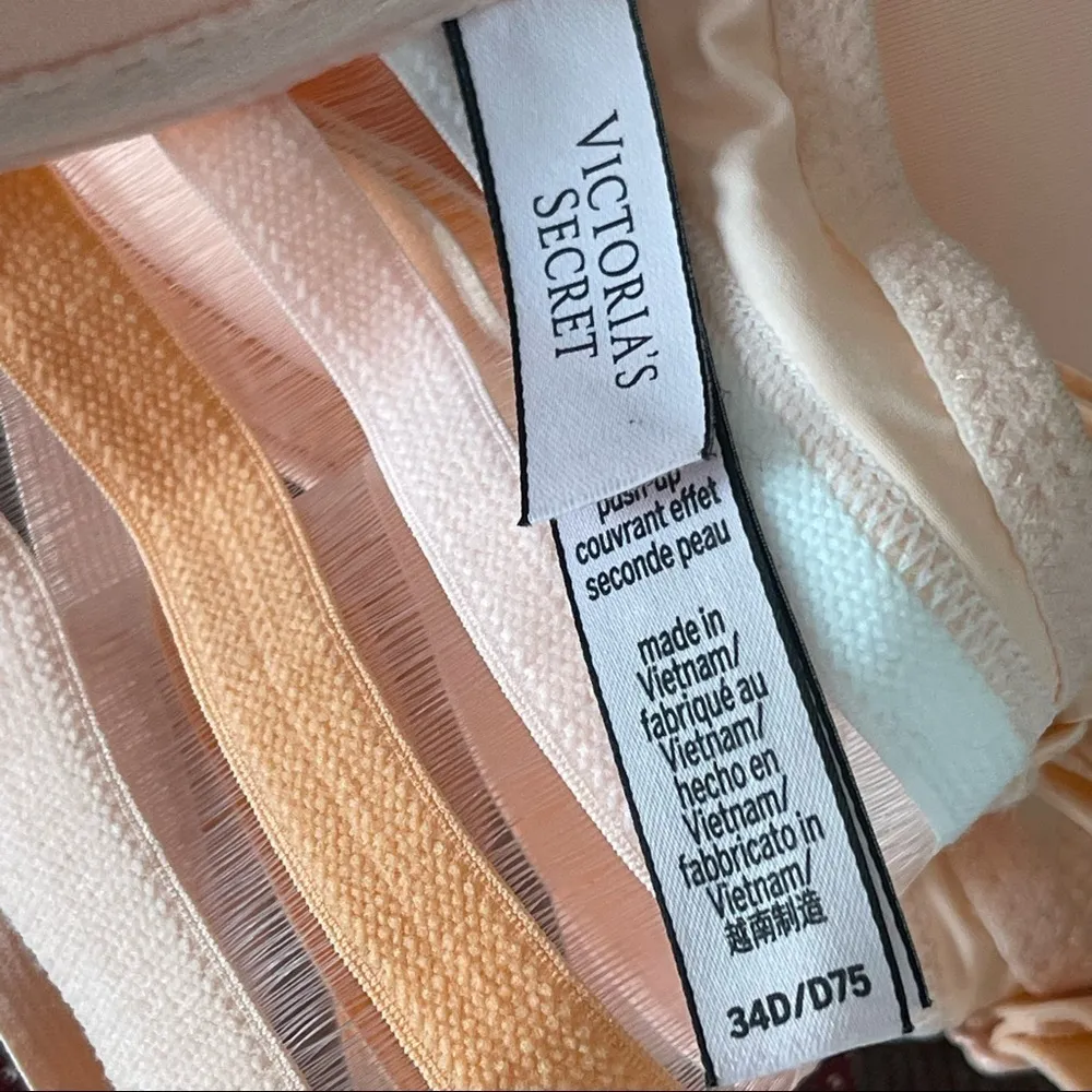 Victoria’s Secret T-Shirt Push-up Bra Size 34D Sheer Back - Image 8