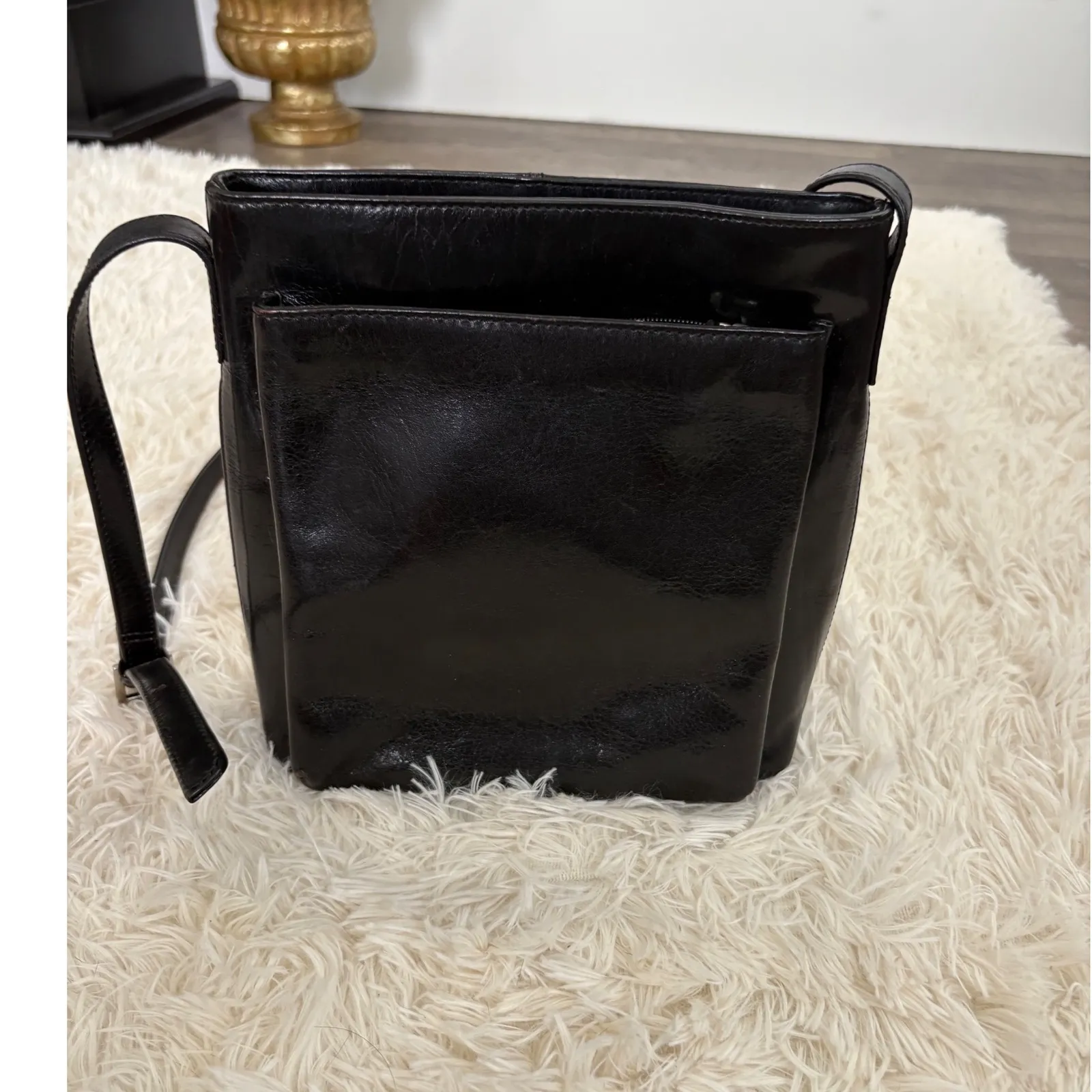 Hobo International High End ‎ Black Leather Crossbody Purse Classic Designer NEW - Image 2