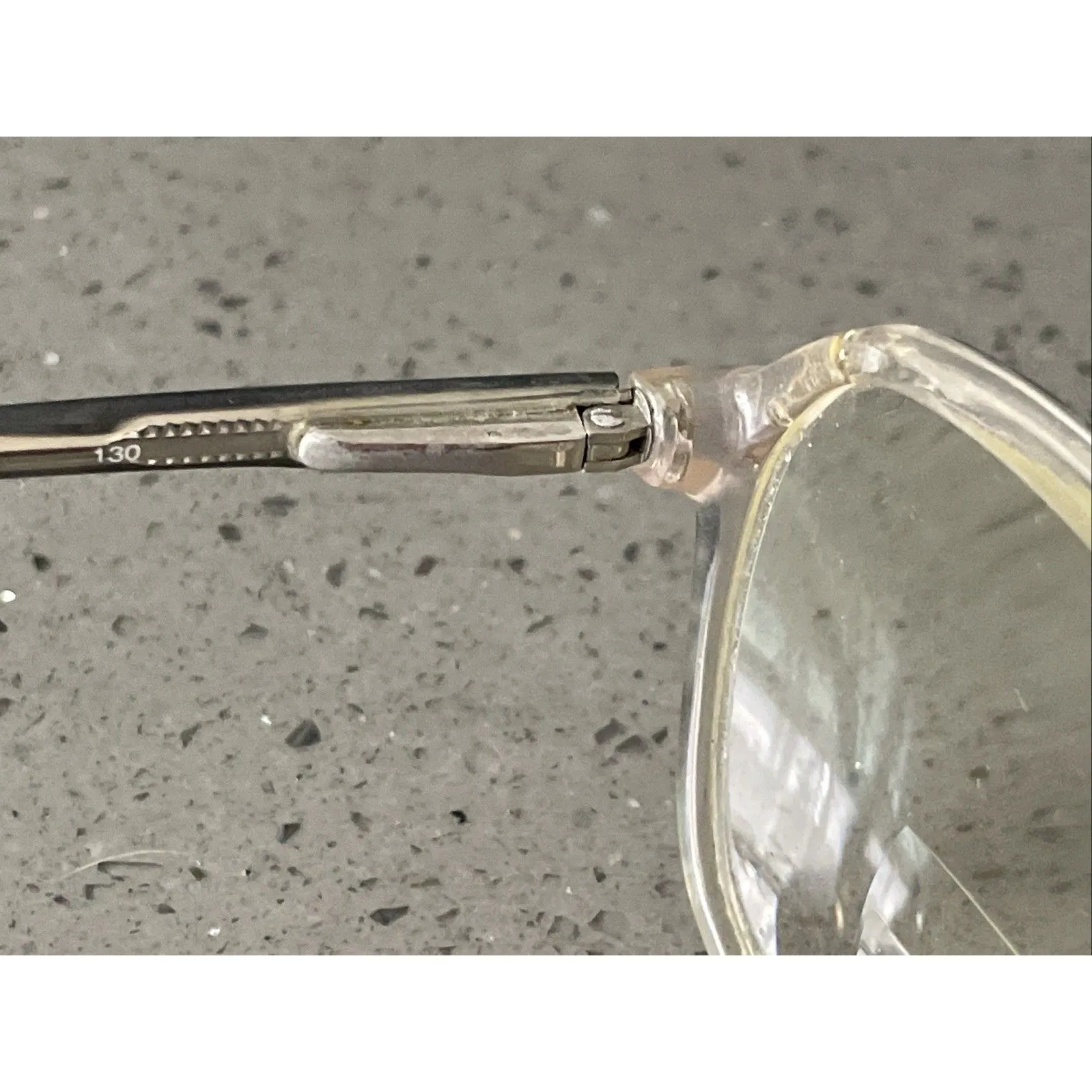 Marchon Blue Ribbon Eyeglasses Frames ONLY 53 14 130 Grey Marble Full rim Vtg - Image 8