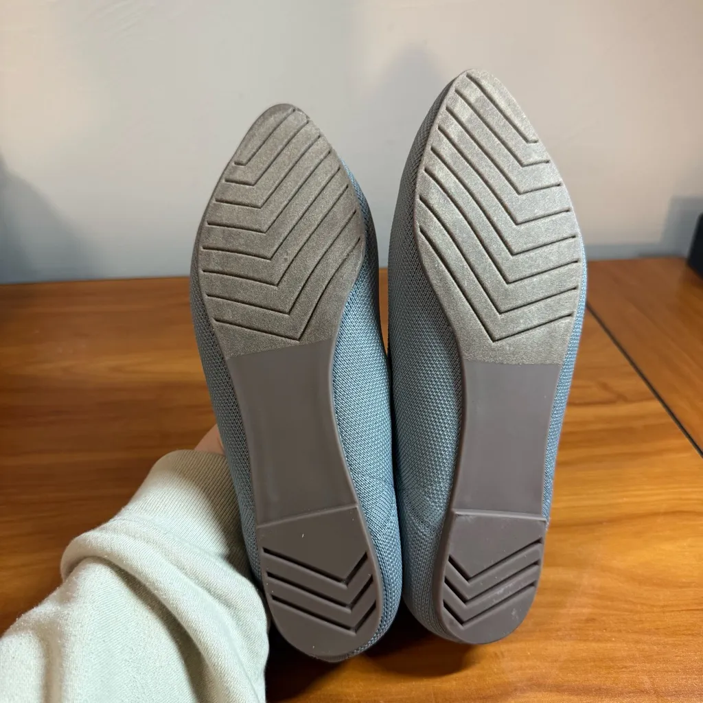 Cynthia Rowley Chelsea Knit Pointed Toe Flat Ballet Grey Blue Comfort Casual 8.5 - Image 6