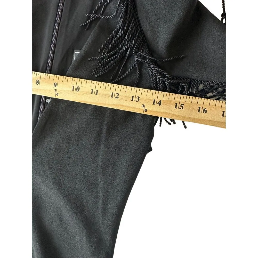 Nookie Mendez Fringe Glam Evening Bodycon Dress NWT Black size Small - Image 6