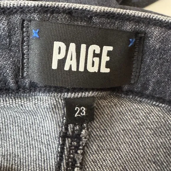 Paige Cindy Raw Hem Antique‎ Black Ankle Mid Rise Jeans Size 23 NWT - Image 8