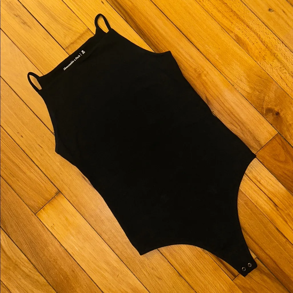 Black Abercrombie High-Neck Sleeveless Bodysuit - Image 2