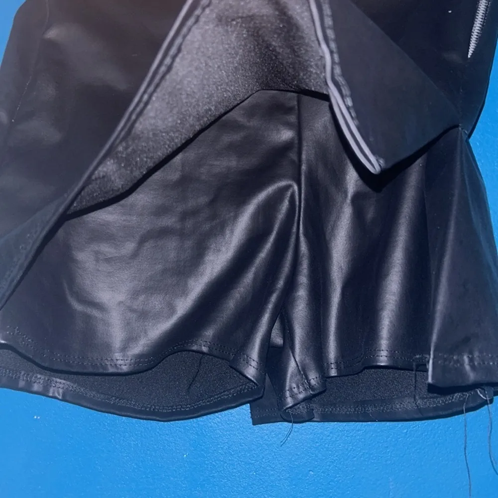 PU Leather Skort Black - Image 2