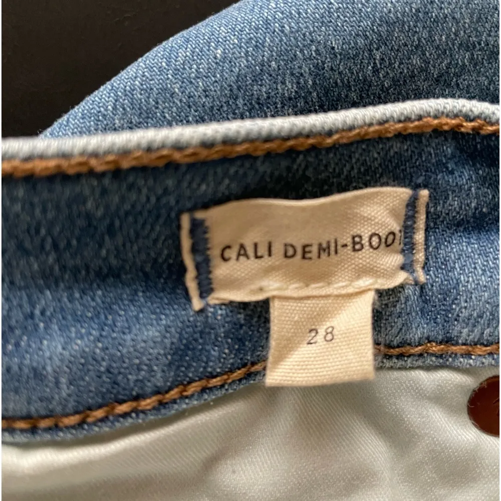 NWT Madewell Cali Demi Boot Blue Jeans Size 28 - Image 8