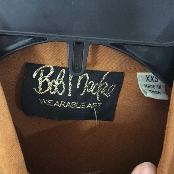 Bob Mackie Wearable Art' Jacket Chevron Sequined Front and Bell Sleeves XXS - Image 9