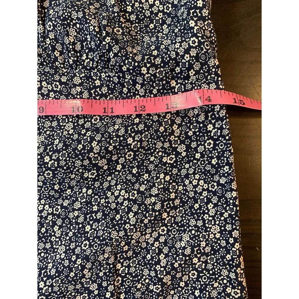 Paris‎ Atelier & Other Stories Dress 4 Blue Ditsy Floral Booomcore Flowy Preppy - Image 12