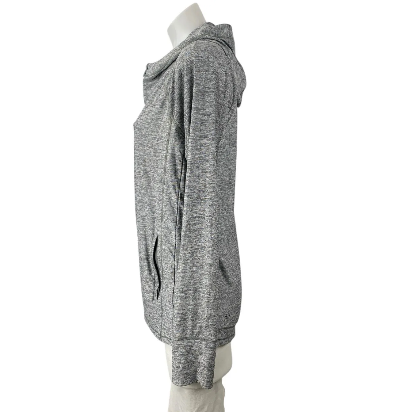 Athleta Pacifica Illume Womens Gray Zip Up Hooded Hoodie Relaxed Jacket Size M - Image 2