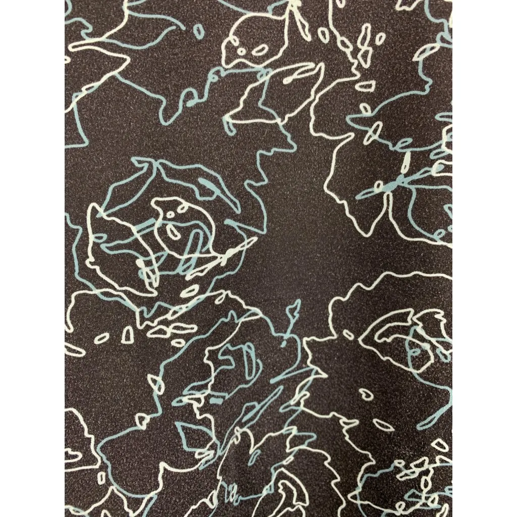 The Limited Womens V-Neck Sleeveless Top M Black Floral Abstract Nylon Spandex B - Image 4