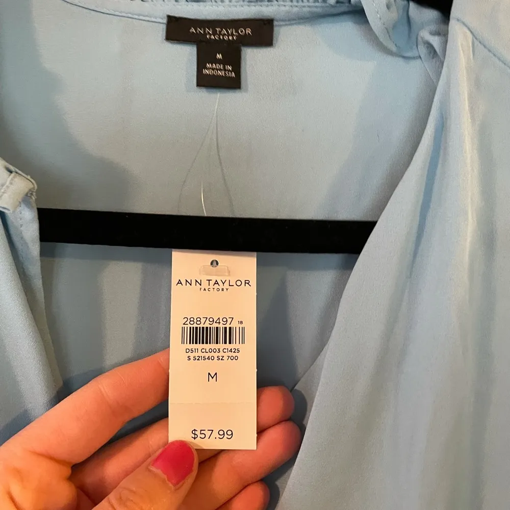 Blue Blouse - Sz M - Image 3