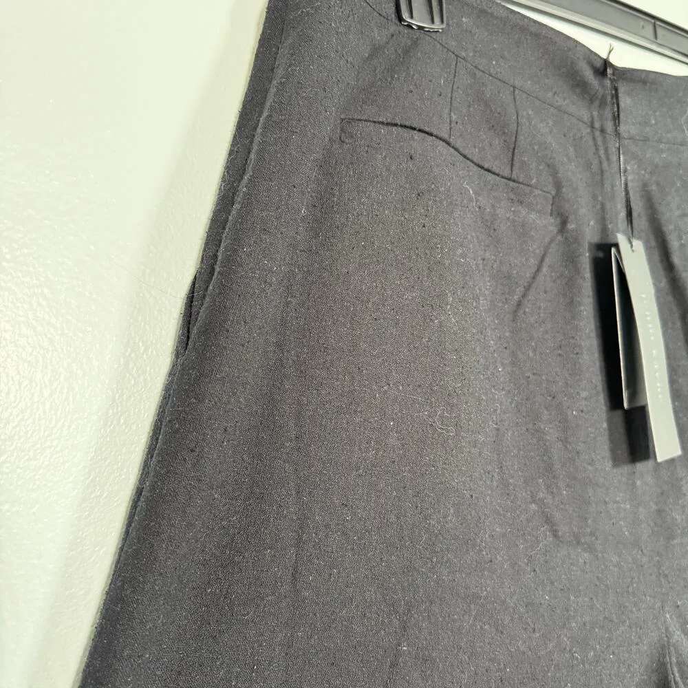 Jenni Kayne 100% Raw Silk Pleated Trouser Shorts Black 14 Tailored Resort - Image 5