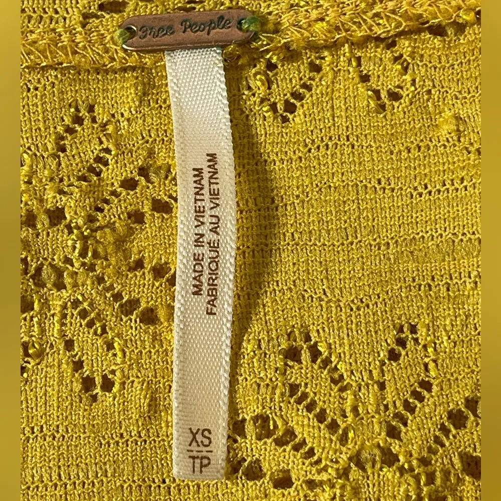 Yellow Daisy Godet Lace Slip Dress Size XS - Image 13