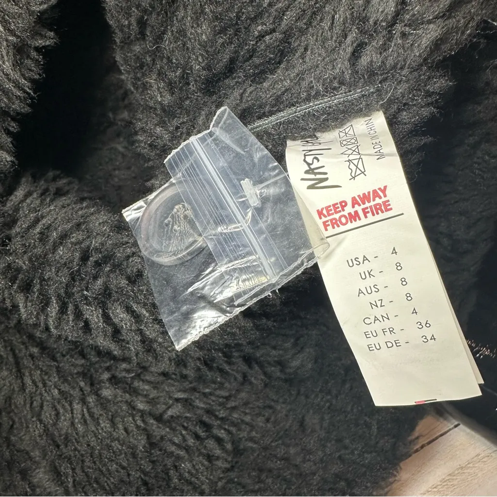 NWT Nasty Gal Faux Fur Frim Trim Aviator Jacket - Image 4