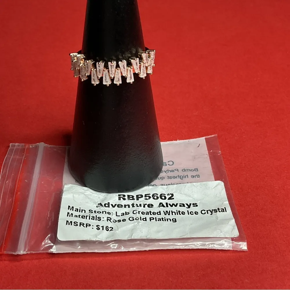 Bomb Party RBP5662 “Adventure Always” Crystal on Rose Gold Size 9 Ring NWT - Image 4