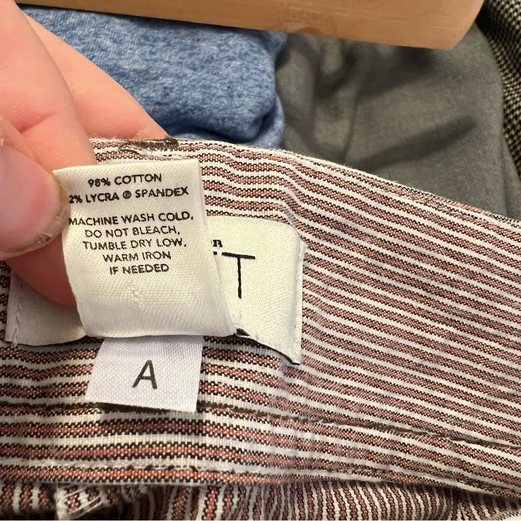 Loft Marisa Cropped Pant White Red Stripes 4 - Image 9