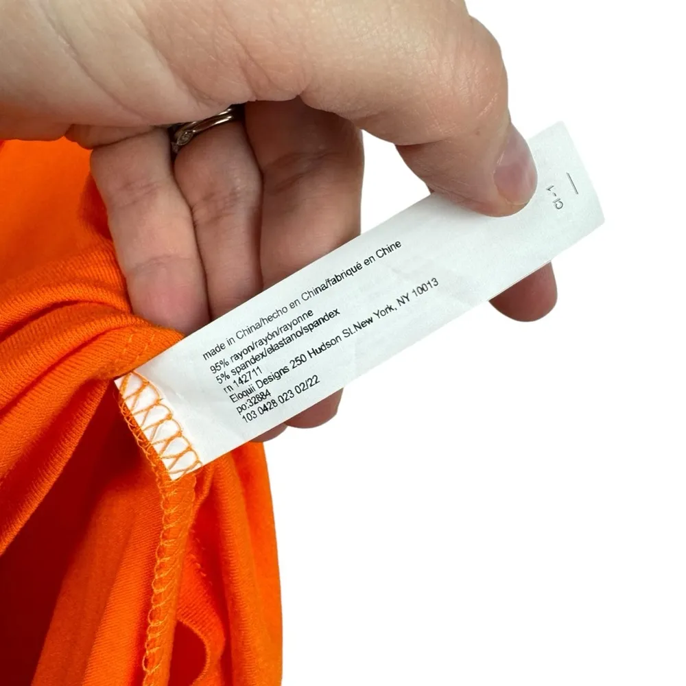 NWT ELOQUII‎ Plus Size 22/24 Sleeveless Cutout Orange T-Shirt Top Basic New - Image 5