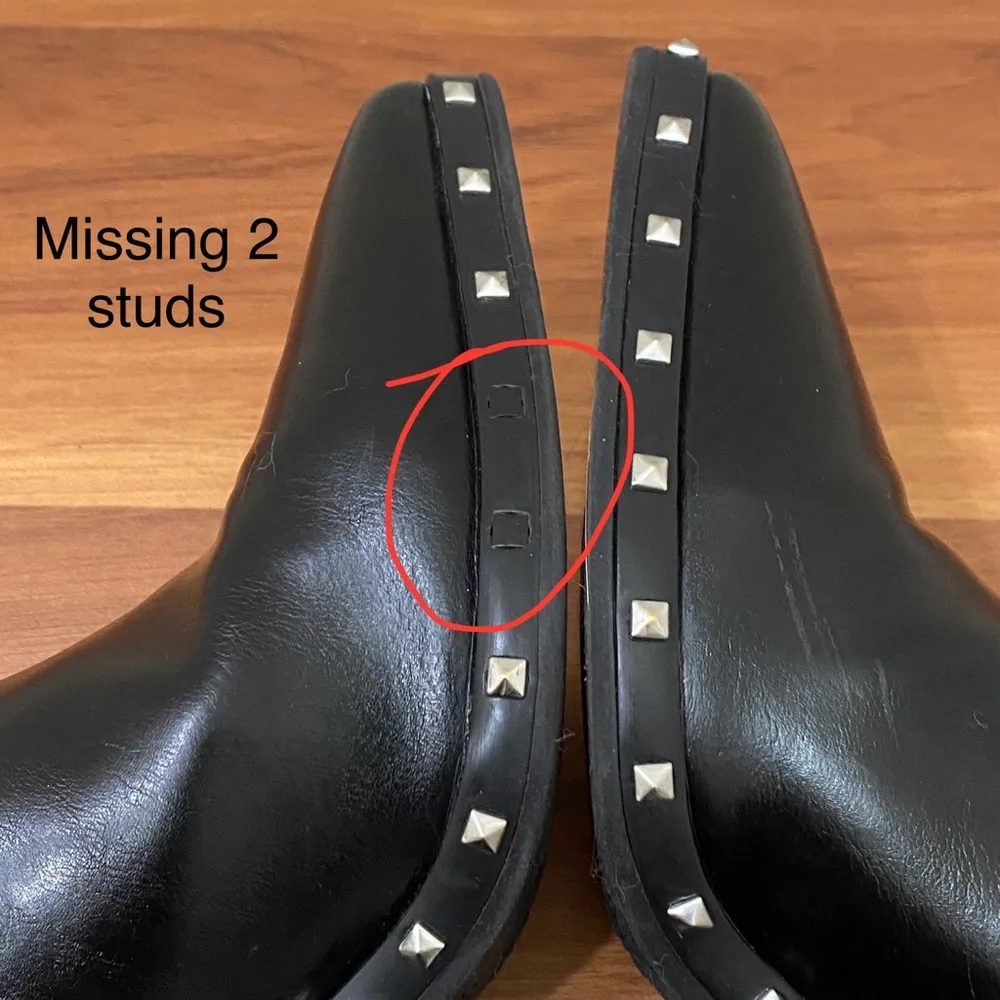 CHARLES by Charles David Dodger Black Pointy Studded Chunky Chelsea Booties 6.5 - Image 13