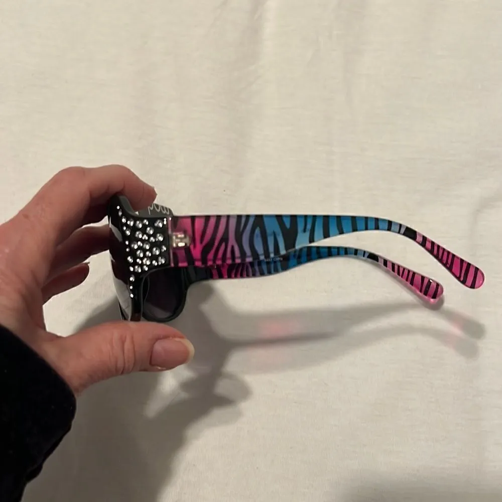 Modo collection NWT w/bling & multi colored animal print stems Black - Image 7