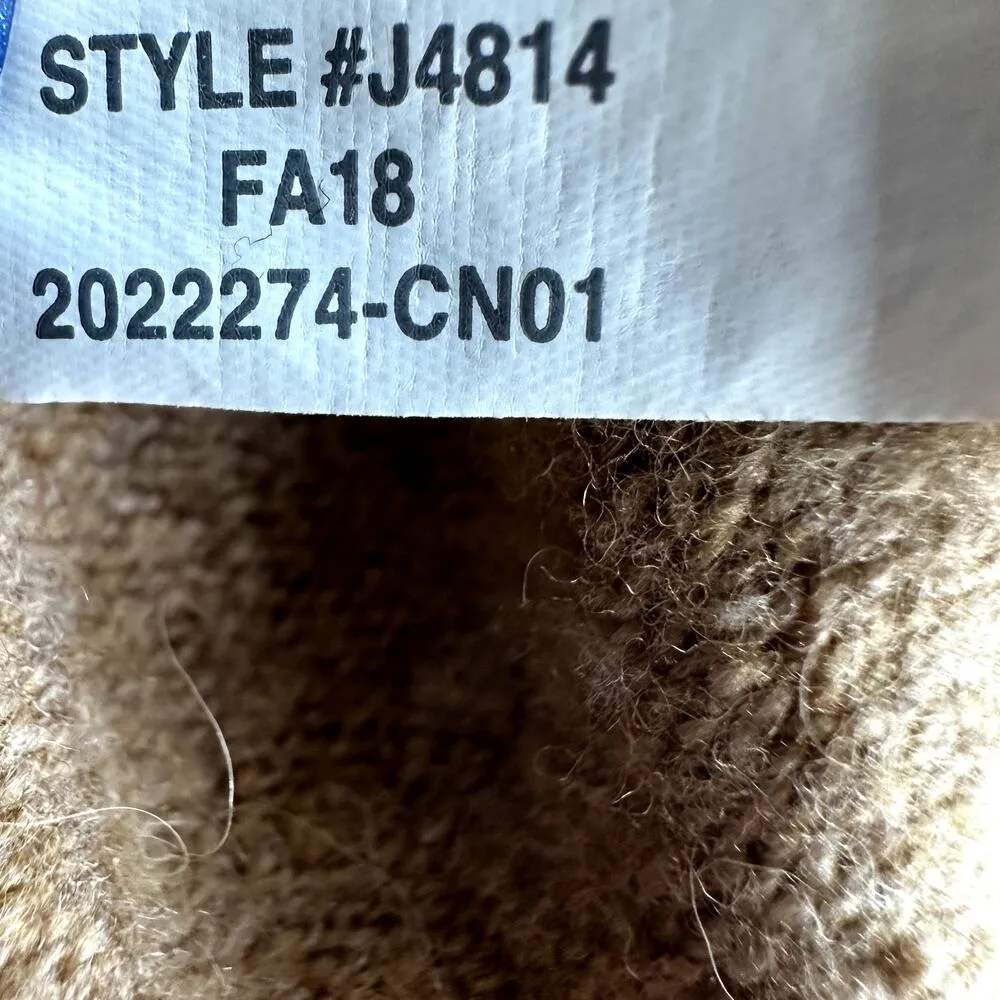 Madewell Cozy Walker Cardigan Alpaca Merino Wool Side Slit Ribbed Brown Medium - Image 5