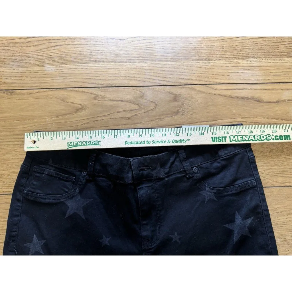 Maurices Women Size 18 Crop Pants Black Comfort‎ Star Design Preppy Holiday NWT - Image 3