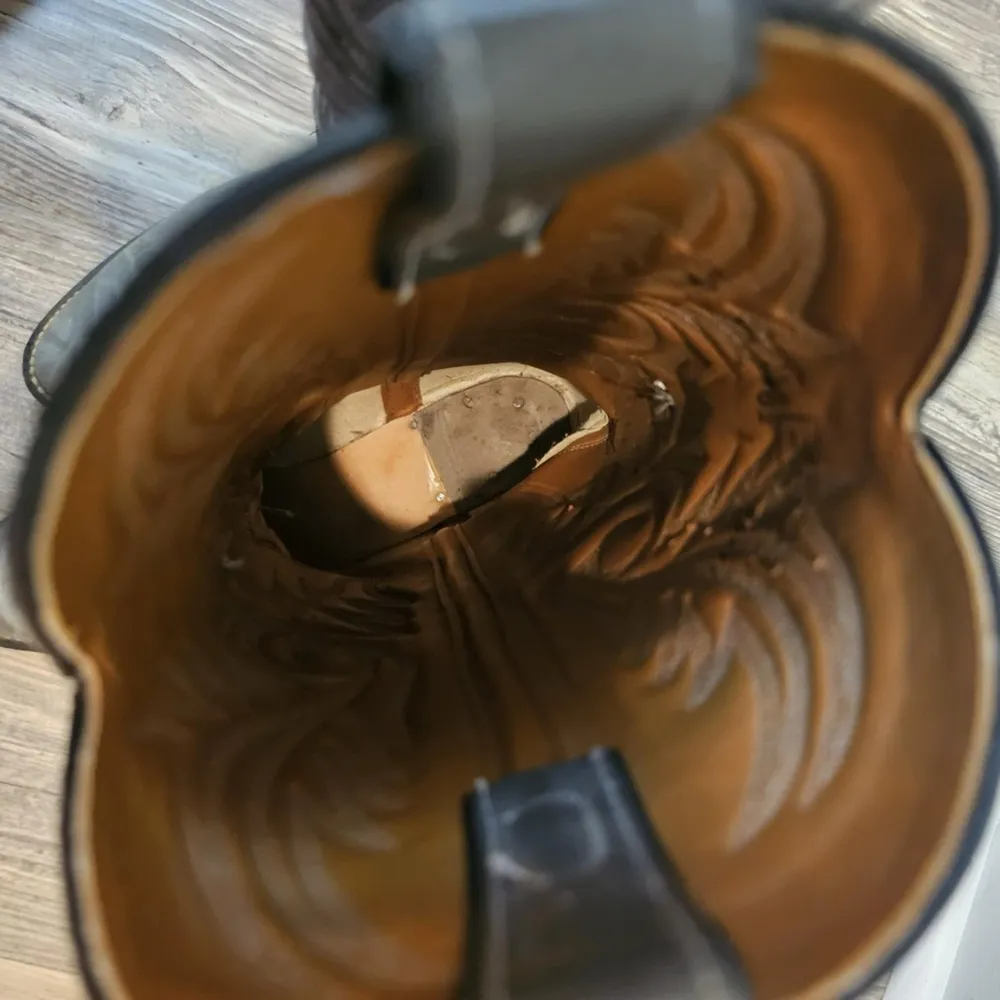 Texas All American Made Womens 7.5D Cowboy Western Boots Stitching Cowgirl Gray Size 7.5 - Image 9