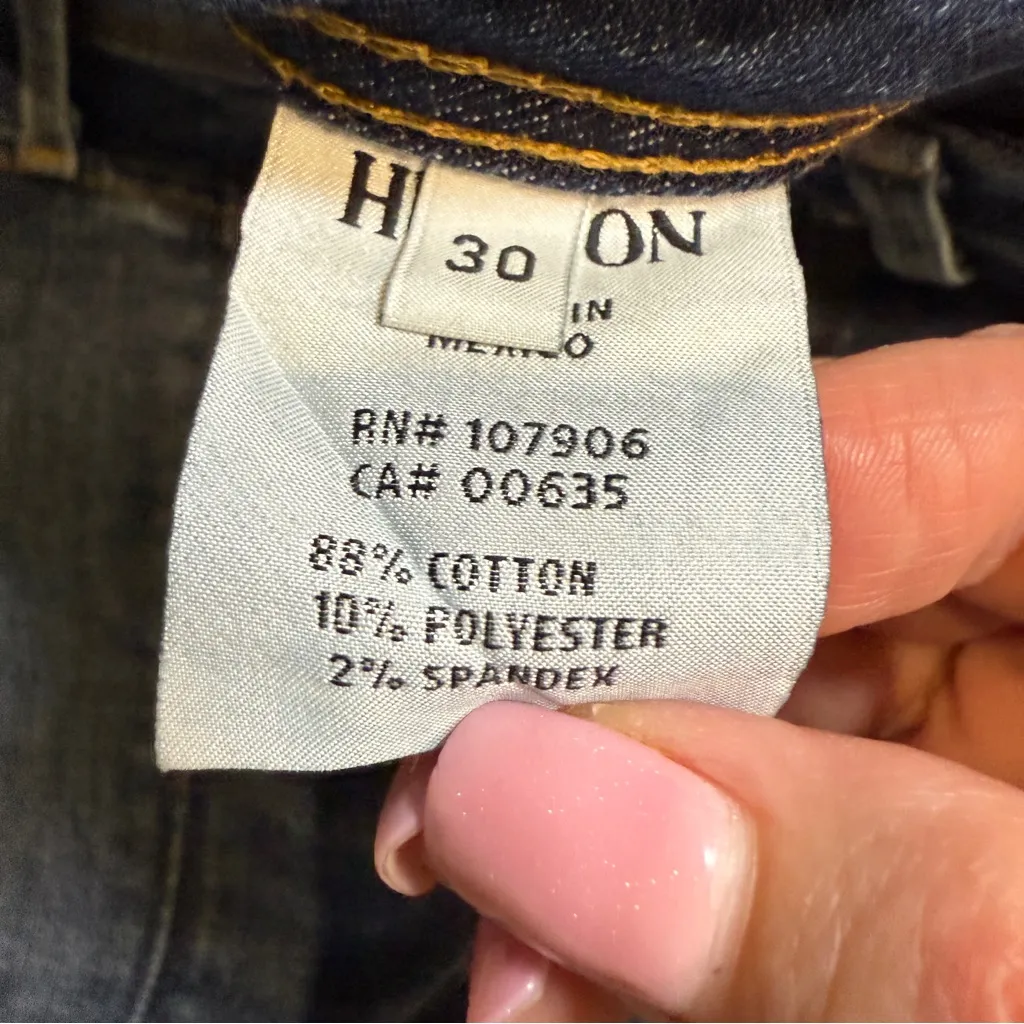 Hudson Collin Flap Skinny Blue Stretch Straight Jeans‎ Casual Designer - Image 7